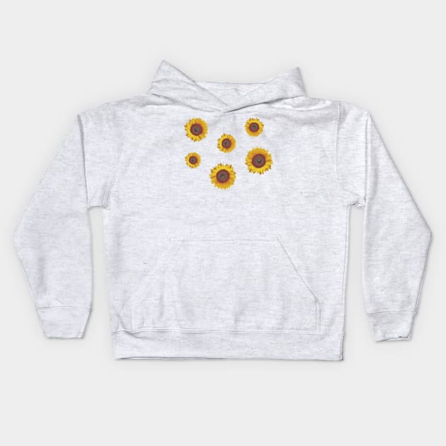 Sunflower Sticker Pack Kids Hoodie by aterkaderk